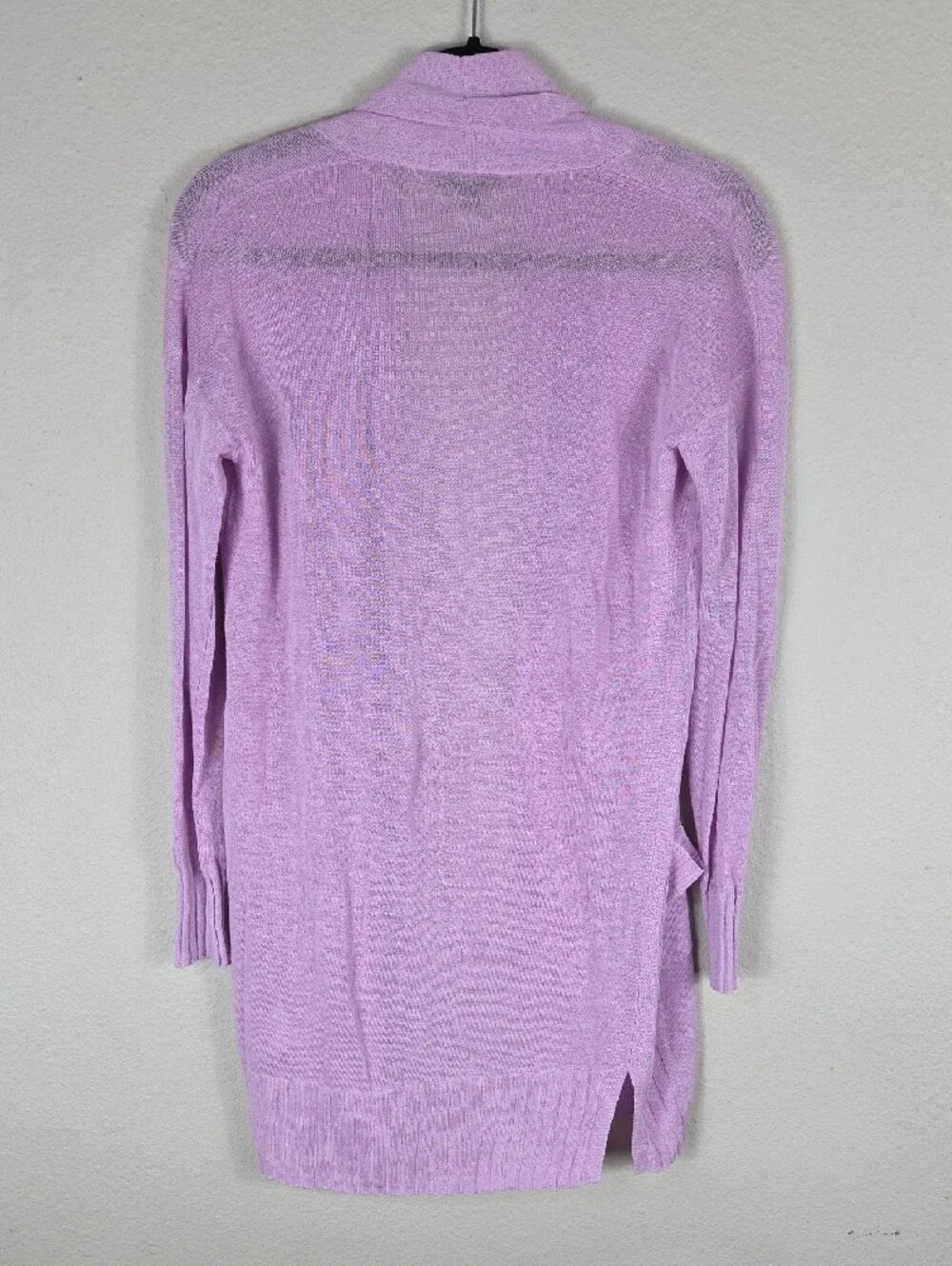 J Crew Open cardigan sweater in linen blend Lavender Pockets Long Sleeves XXS